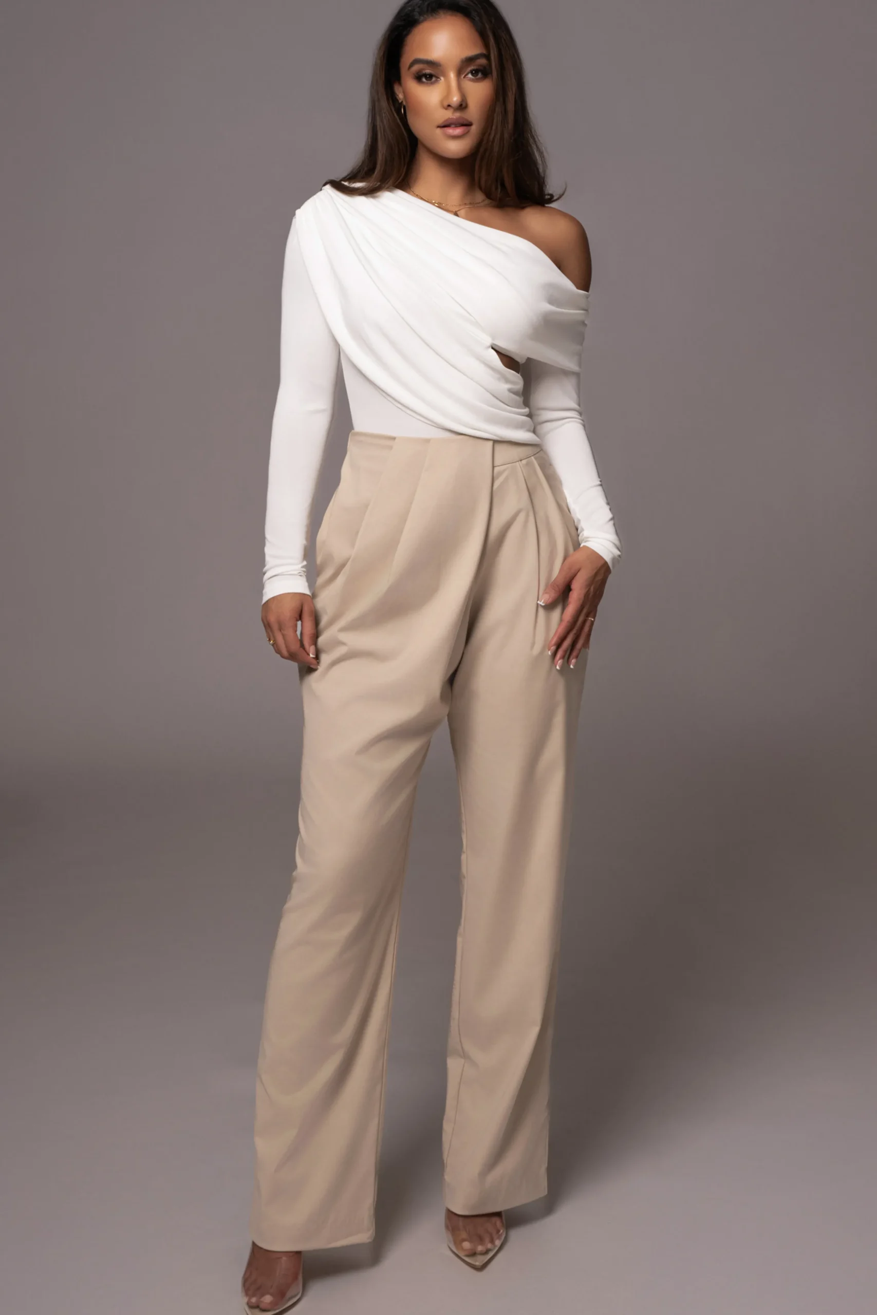 beige_asymmetrical_draped_3.webp JLUXLABEL Beige Asymmetrical Draped Trousers