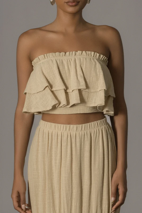 JLUXLABEL Beige By The Sea Skirt Set