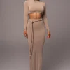 JLUXLABEL Beige City Love Two-Piece Skirt Set
