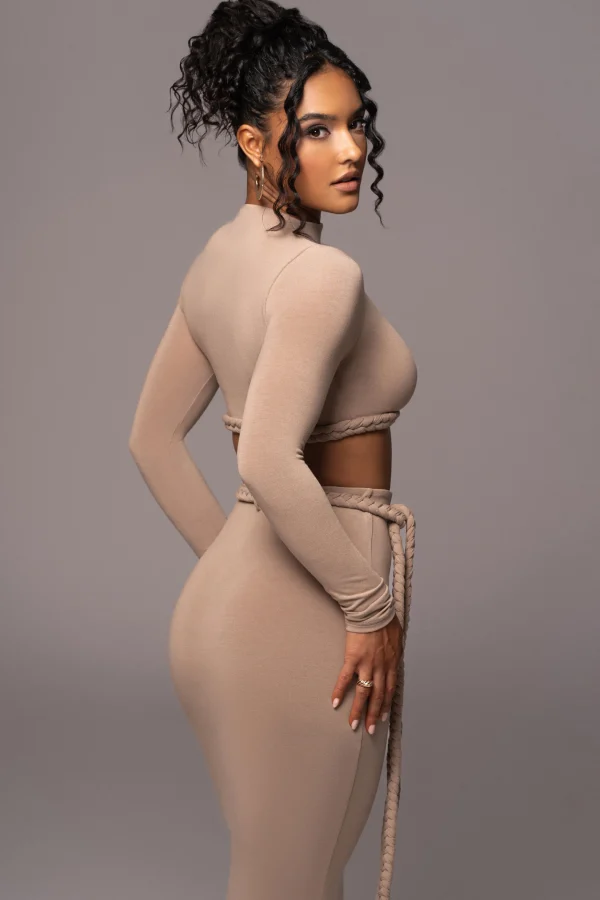 JLUXLABEL Beige City Love Two-Piece Skirt Set