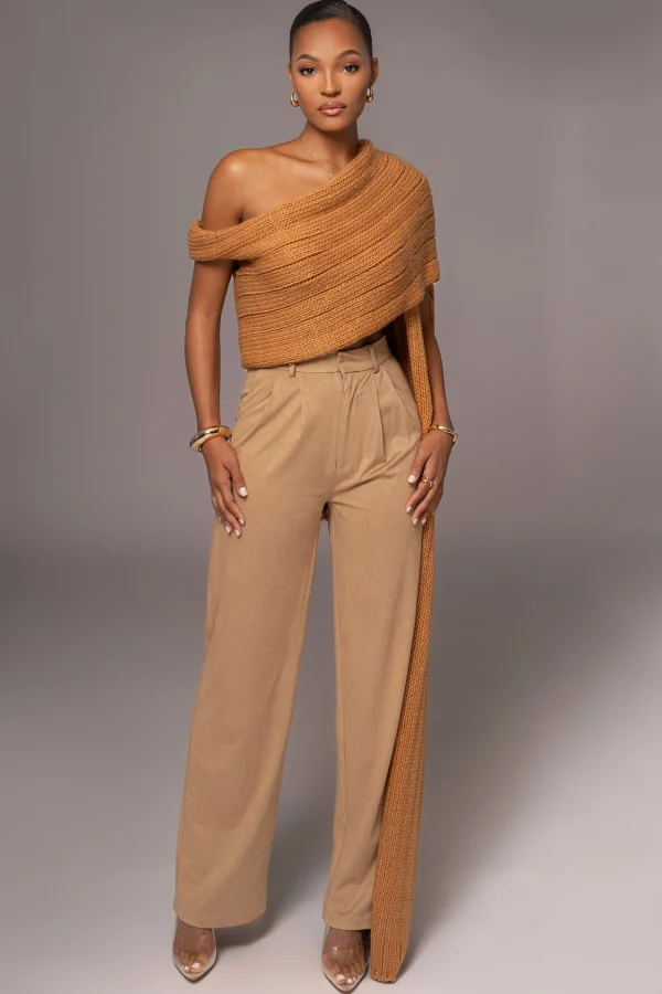 JLUXLABEL Beige Classic High Rise Trousers