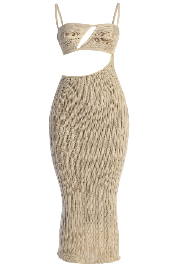 JLUXLABEL Beige Coastal Escape Dress