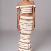 JLUXLABEL Beige Corazon Ruffle Skirt Set