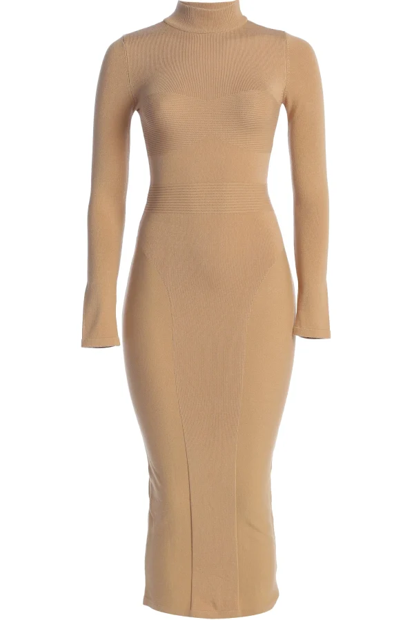 JLUXLABEL Beige Dakotah Midi Dress