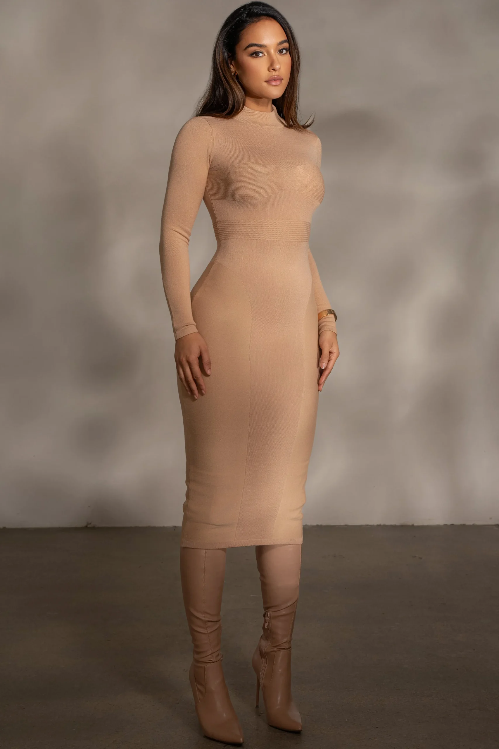 beige_dakotah_midi_dress_2.webp JLUXLABEL Beige Dakotah Midi Dress