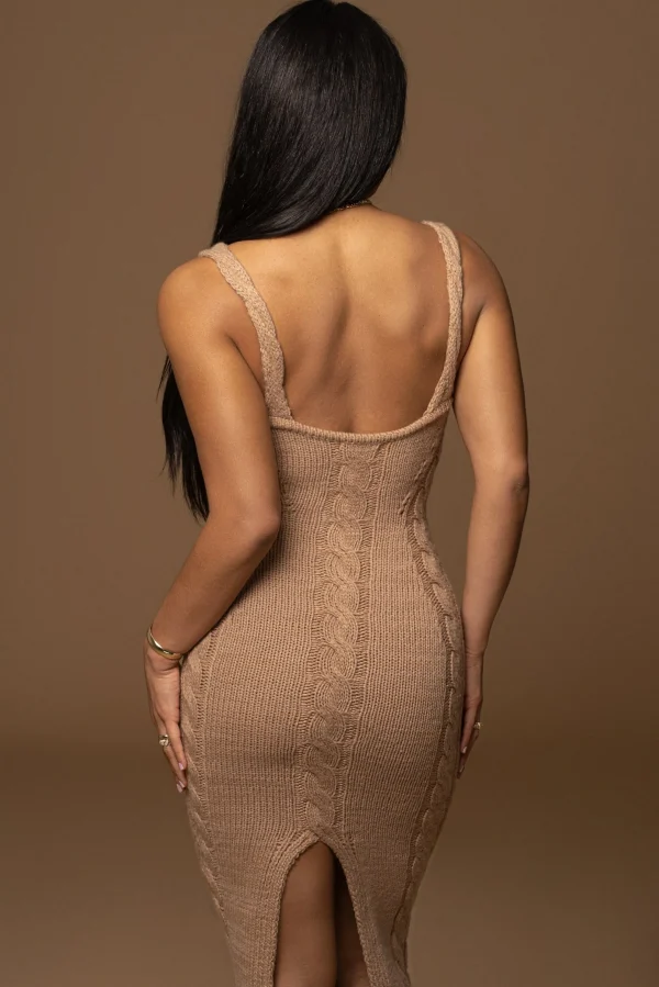 JLUXLABEL Beige Daria Sweater Knit Dress