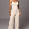 JLUXLABEL Beige Francine Pants
