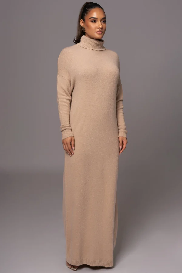 JLUXLABEL Beige Hartley Knit Maxi Dress