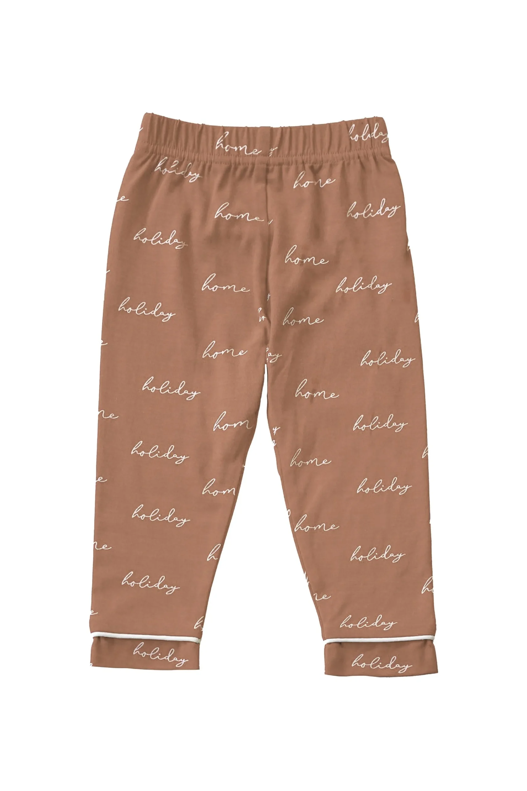 beige_home_for_the_holida_6-1.webp Kids JLUXLABEL Beige Home For The Holidays Kids Pajama Set