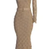 JLUXLABEL Beige La Costa One Shoulder Dress