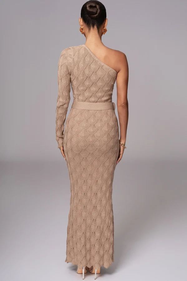 JLUXLABEL Beige La Costa One Shoulder Dress
