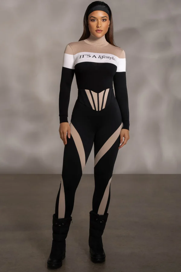 JLUXLABEL Beige Lifestyle Knit Bodysuit