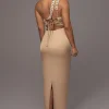 JLUXLABEL Beige Luxury Living Maxi Dress