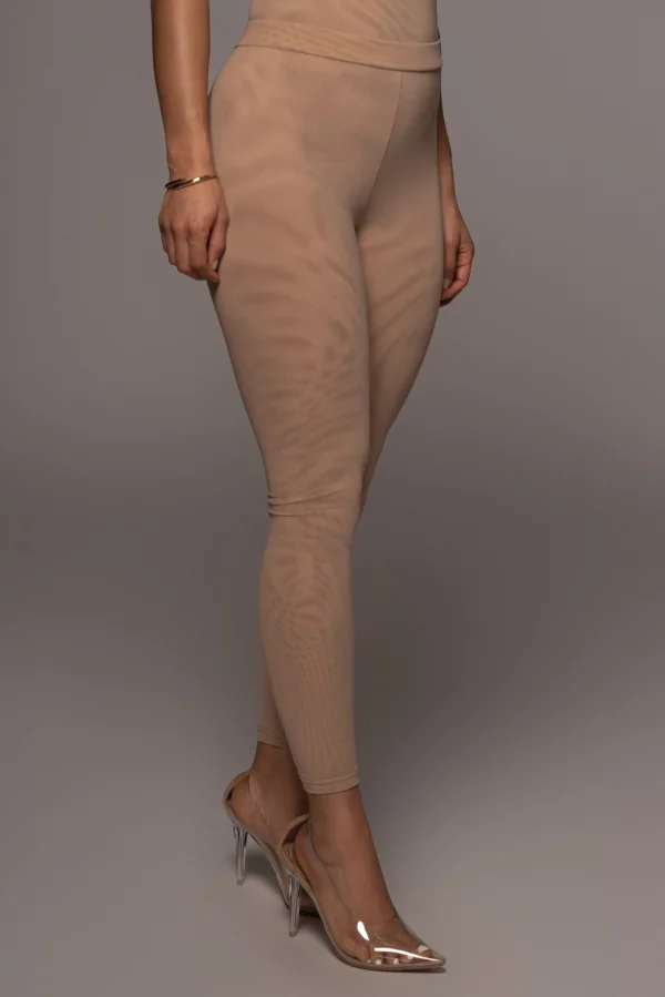 JLUXLABEL Beige Nina Mesh Pants