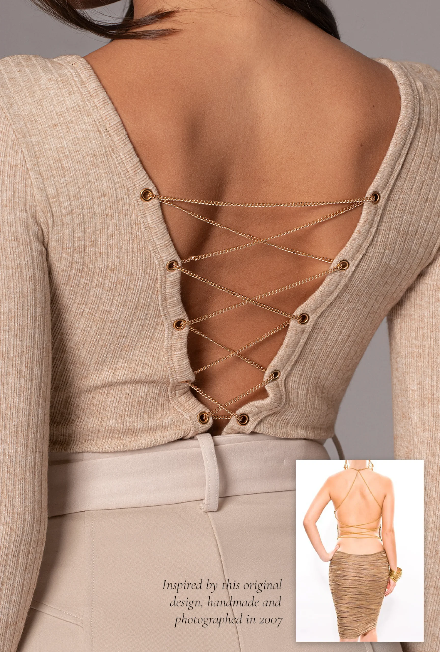 beige_pegasus_chain_bodys_5.webp JLUXLABEL Beige Pegasus Chain Bodysuit