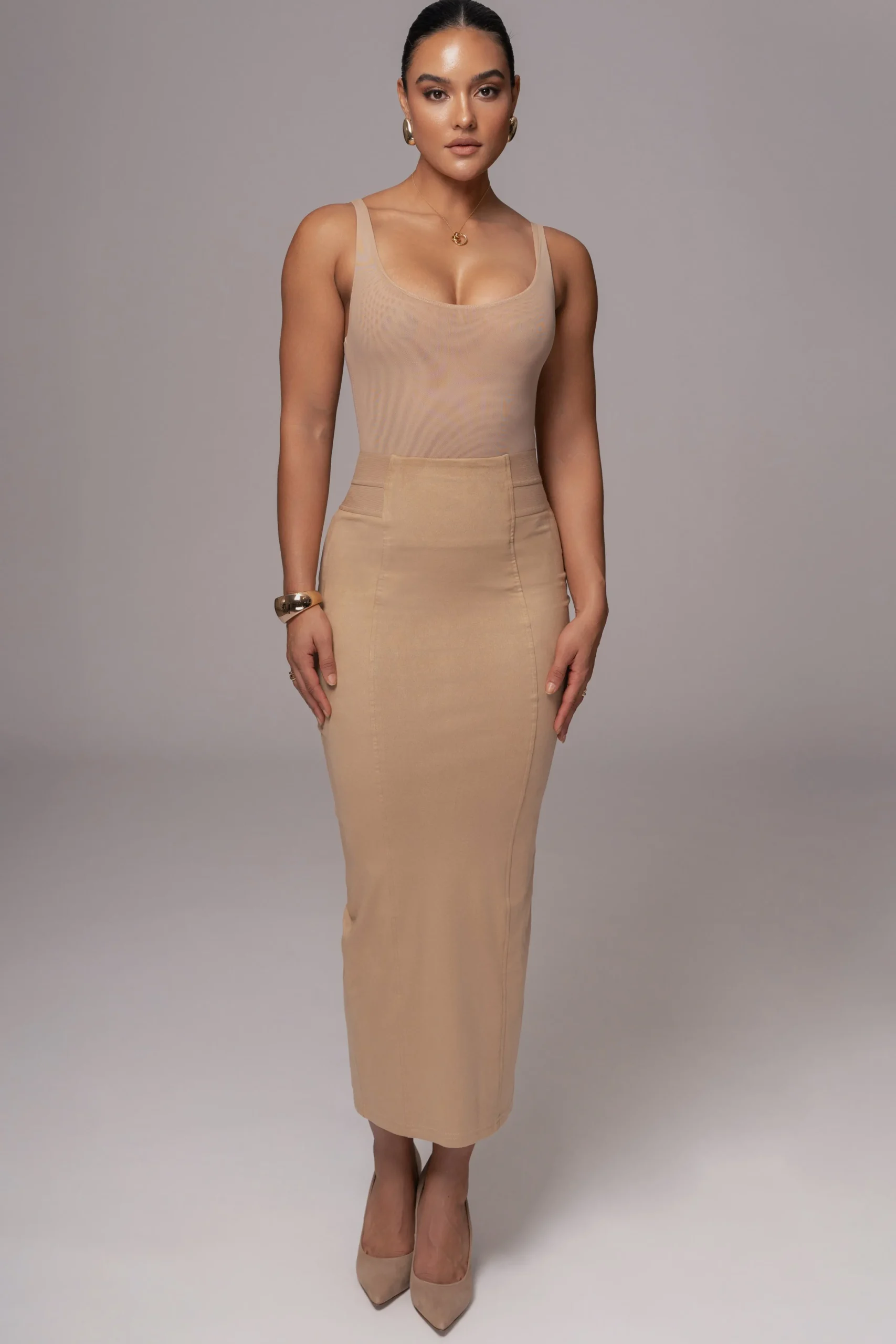 beige_phoenix_suede_skirt_1.webp JLUXLABEL Beige Phoenix Suede Skirt