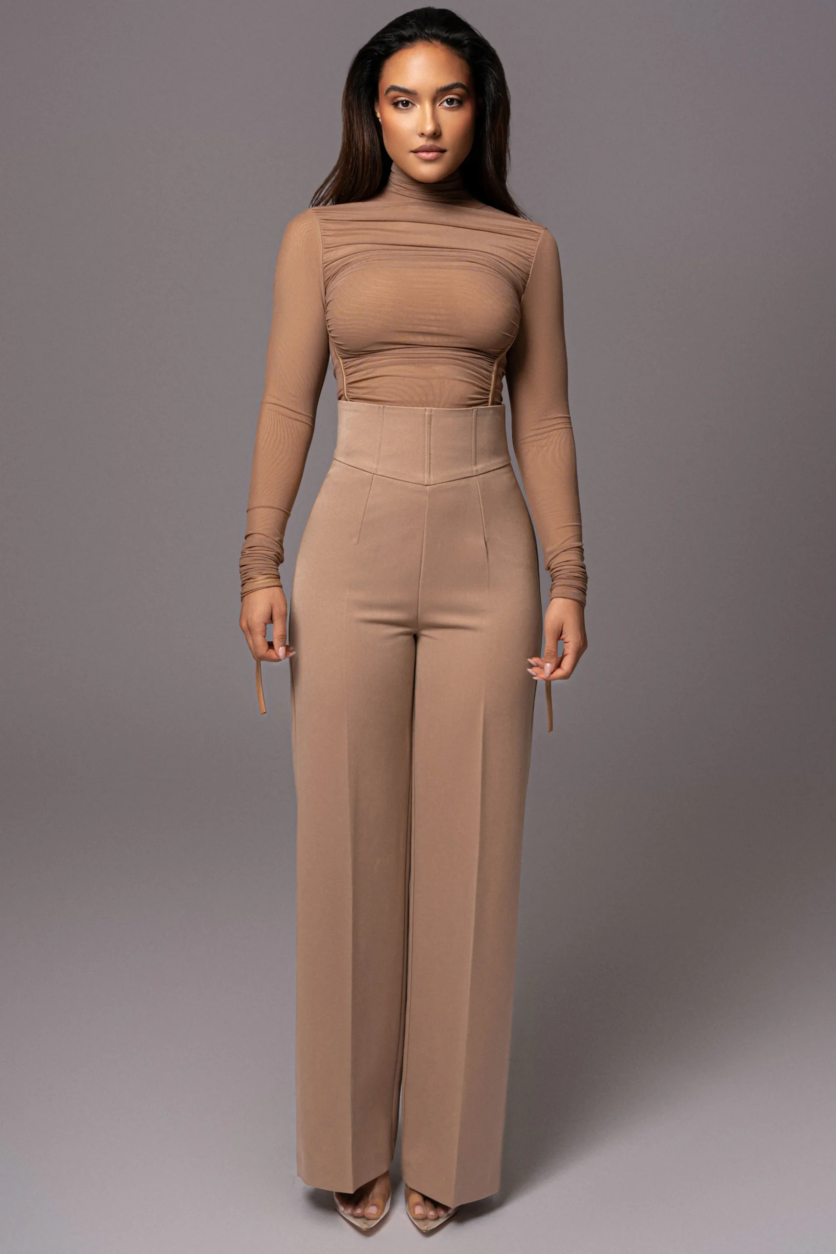 beige_santiana_turtleneck_1.webp JLUXLABEL Beige Santiana Turtleneck Top