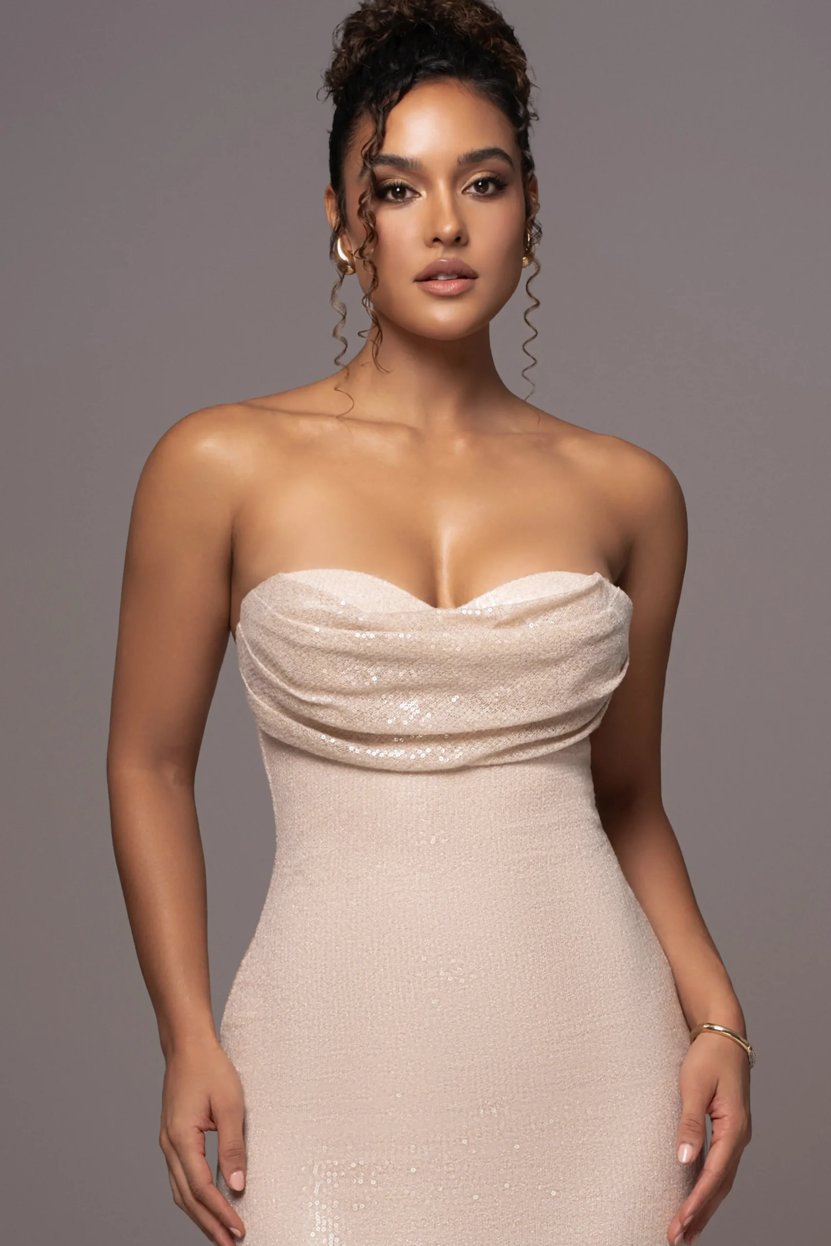 beige_sequin_visions_of_y_3.webp JLUXLABEL Beige Sequin Visions Of You Midi Dress