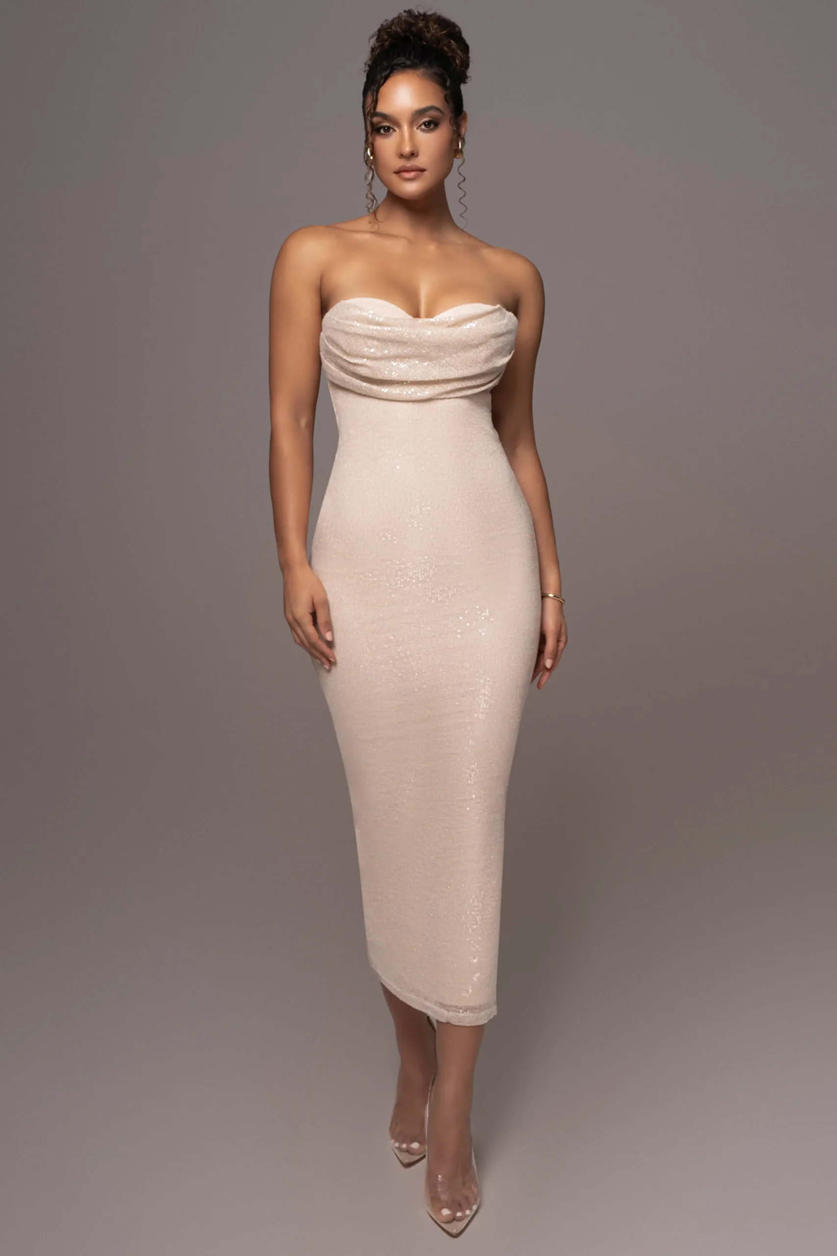 beige_sequin_visions_of_y_6.webp JLUXLABEL Beige Sequin Visions Of You Midi Dress