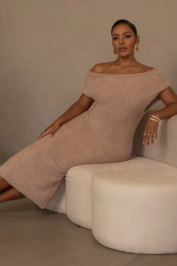 JLUXLABEL Beige Shayna Knit Maxi Dress