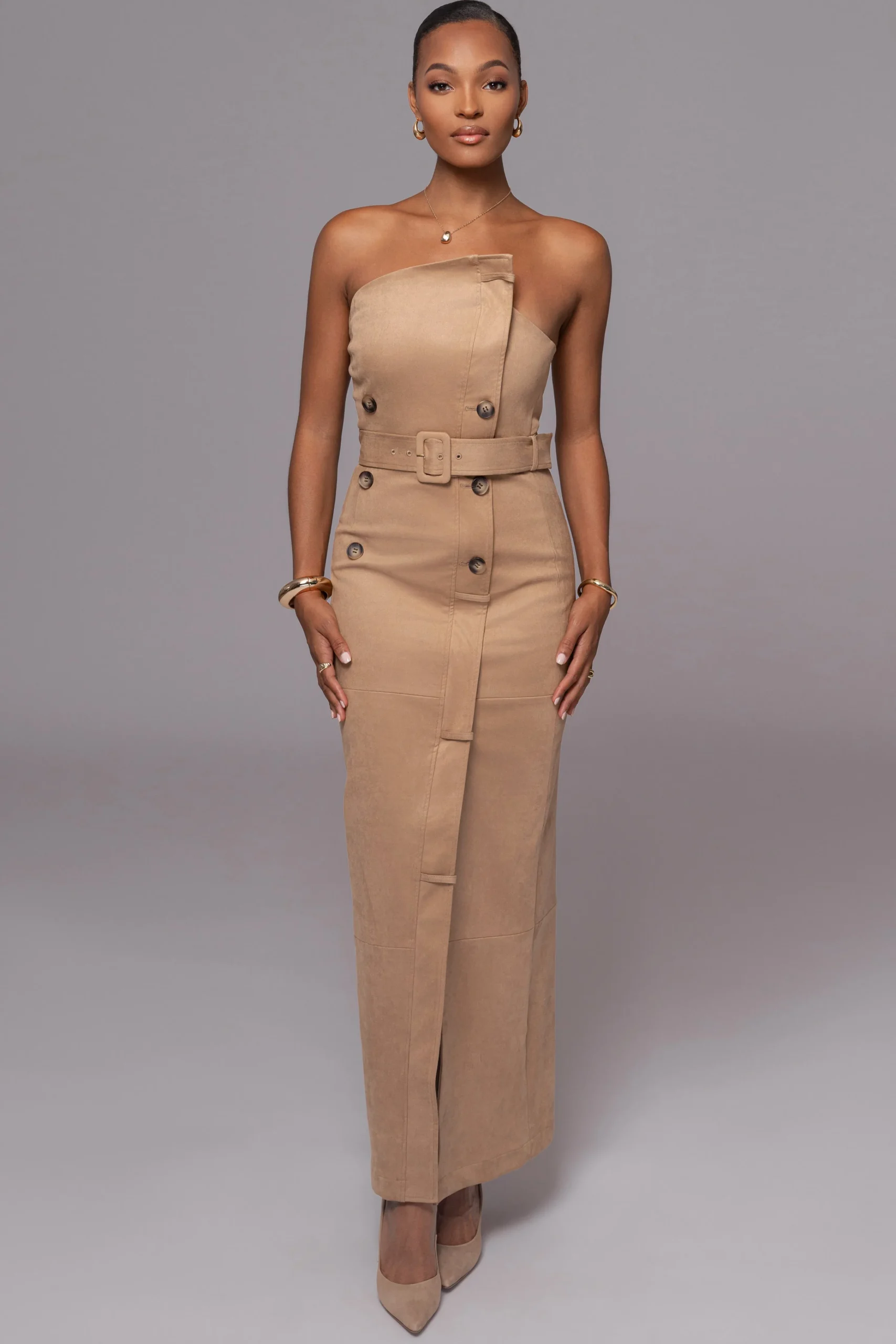 beige_xena_suede_maxi_dre_2.webp JLUXLABEL Beige Xena Suede Maxi Dress