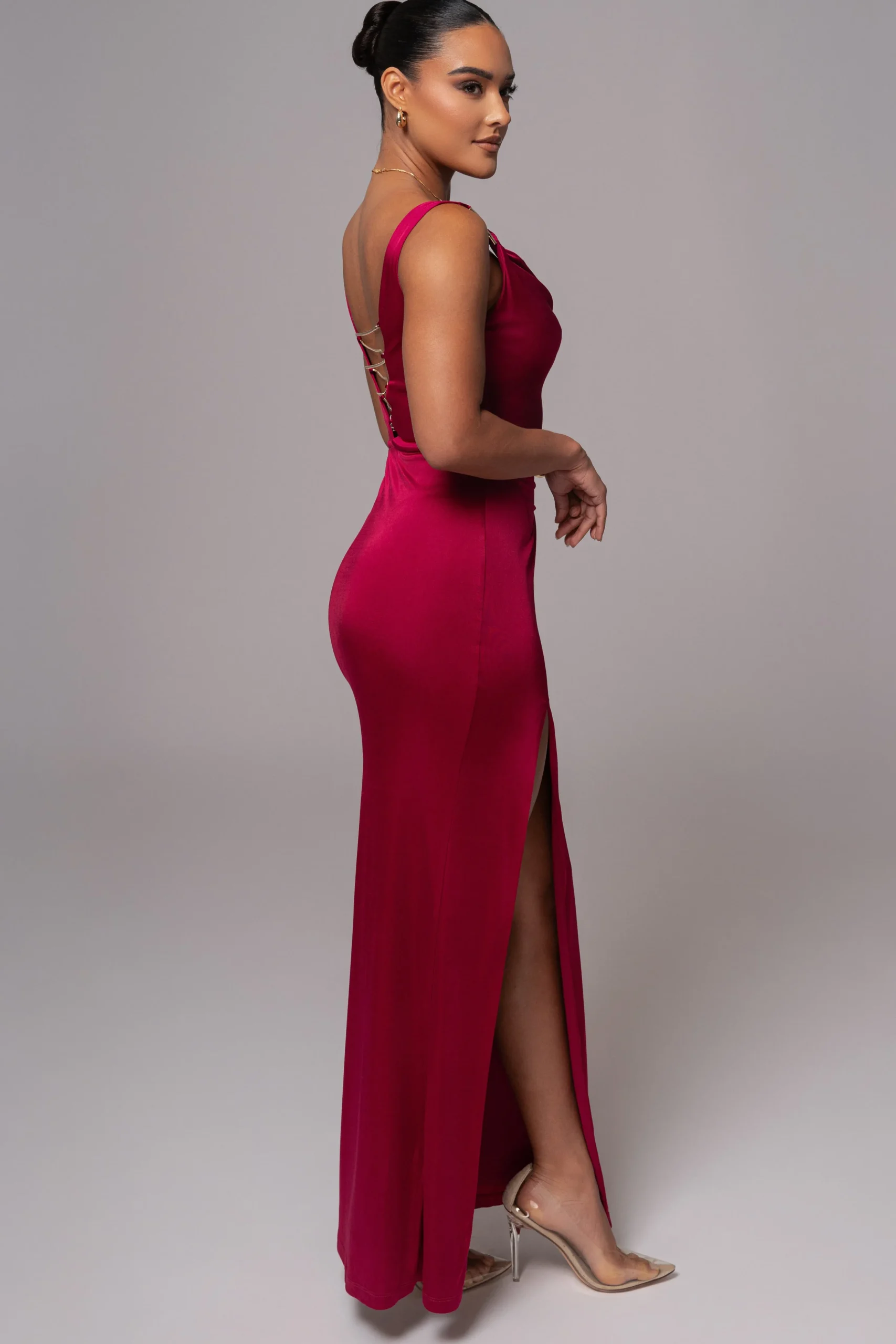 berry_cowl_neck_chain_dre_5.webp JLUXLABEL Berry Cowl Neck Chain Dress