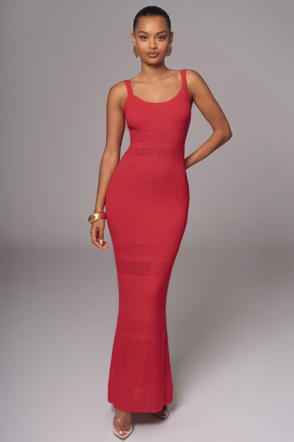 JLUXLABEL Berry Palm Springs Knit Maxi Dress