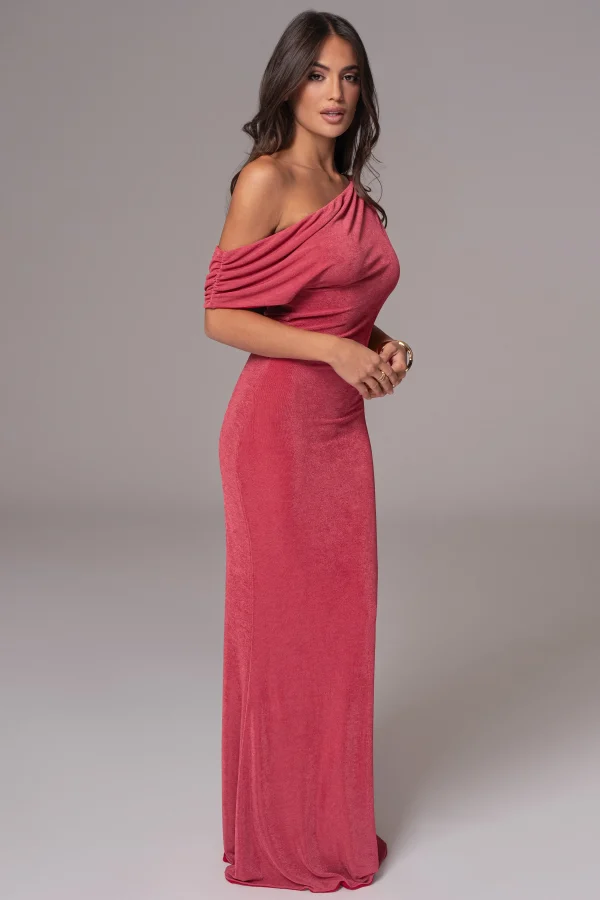 JLUXLABEL Berry/Red Classic Elegance Reversible Maxi Dress