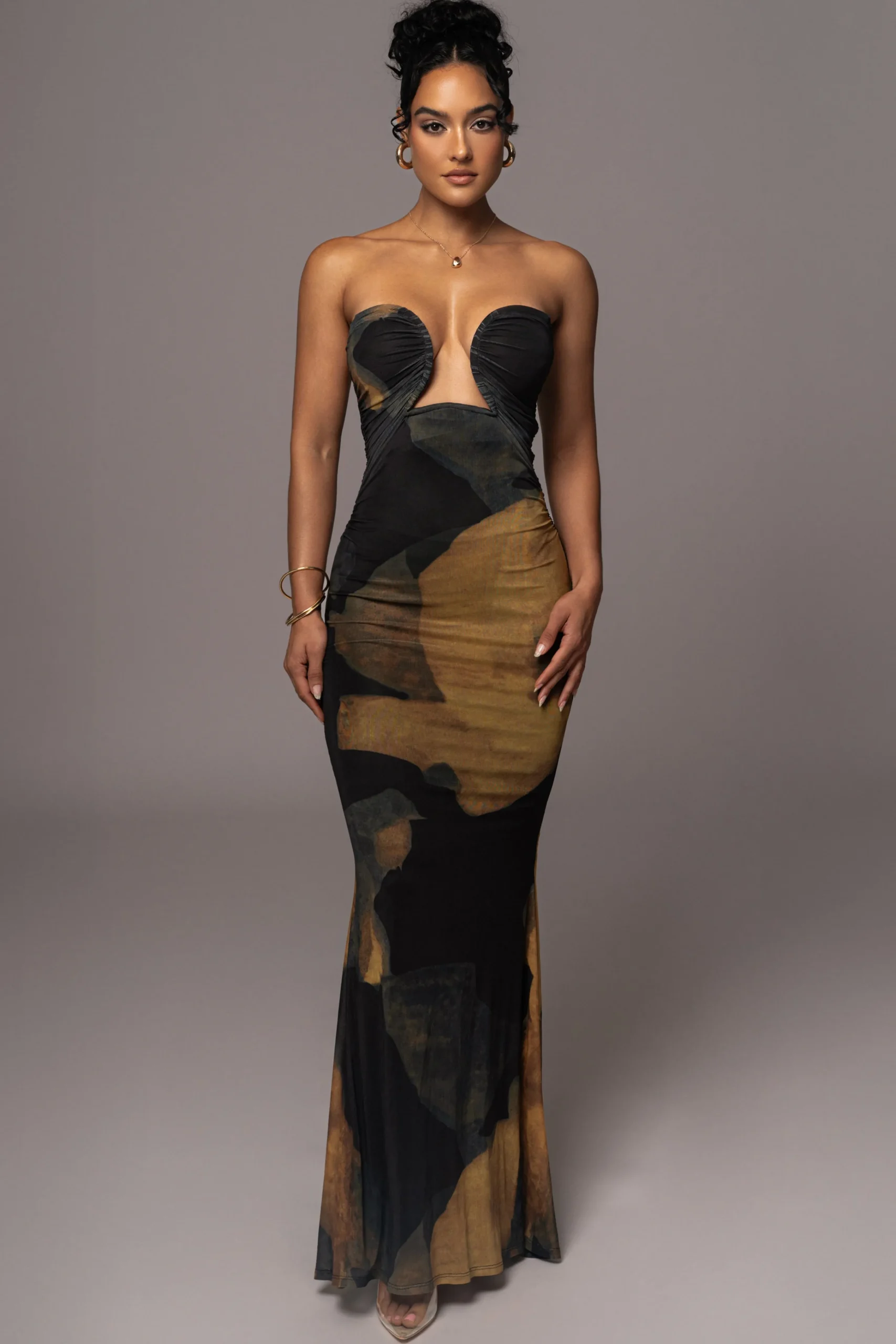 black_abstract_bethany_st_1.webp JLUXLABEL Black Abstract Bethany Strapless Maxi Dress