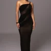 JLUXLABEL Black Alari One Shoulder Maxi Dress