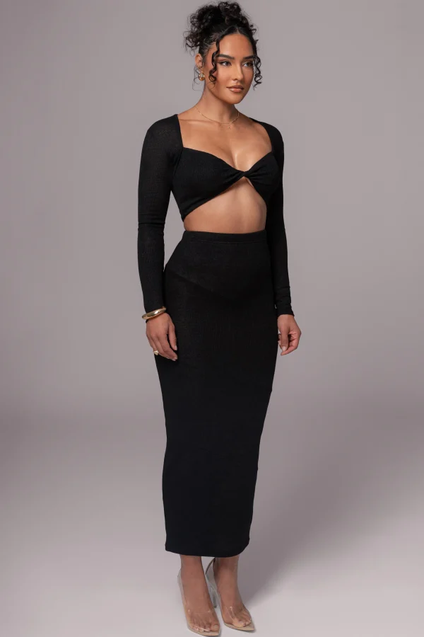 JLUXLABEL Black All About You Skirt Set