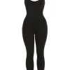 JLUXLABEL Black Alo Double Layer Jumpsuit