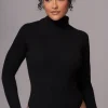 JLUXLABEL Black Arlett Turtleneck Bodysuit