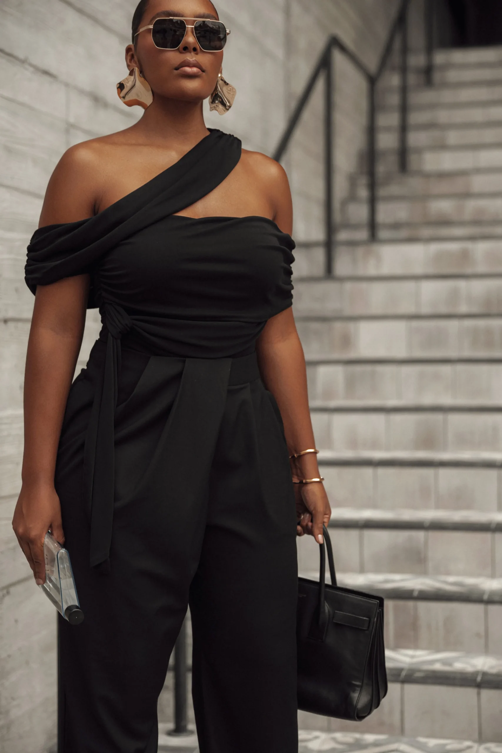 black_asymmetrical_draped_5.webp JLUXLABEL Black Asymmetrical Draped Trousers