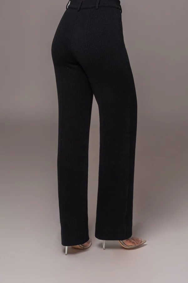 JLUXLABEL Black Back In Business Knit Trousers
