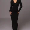 JLUXLABEL Black Bellinda Collar Maxi Dress