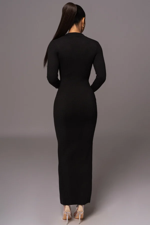 JLUXLABEL Black Bellinda Collar Maxi Dress