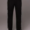 JLUXLABEL Black Better Half Linen Utility Pants