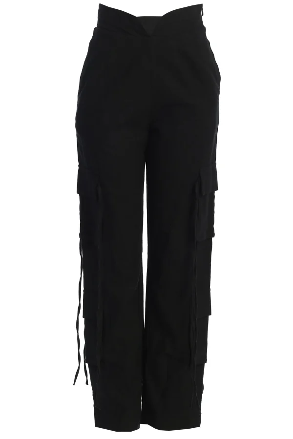JLUXLABEL Black Better Half Linen Utility Pants
