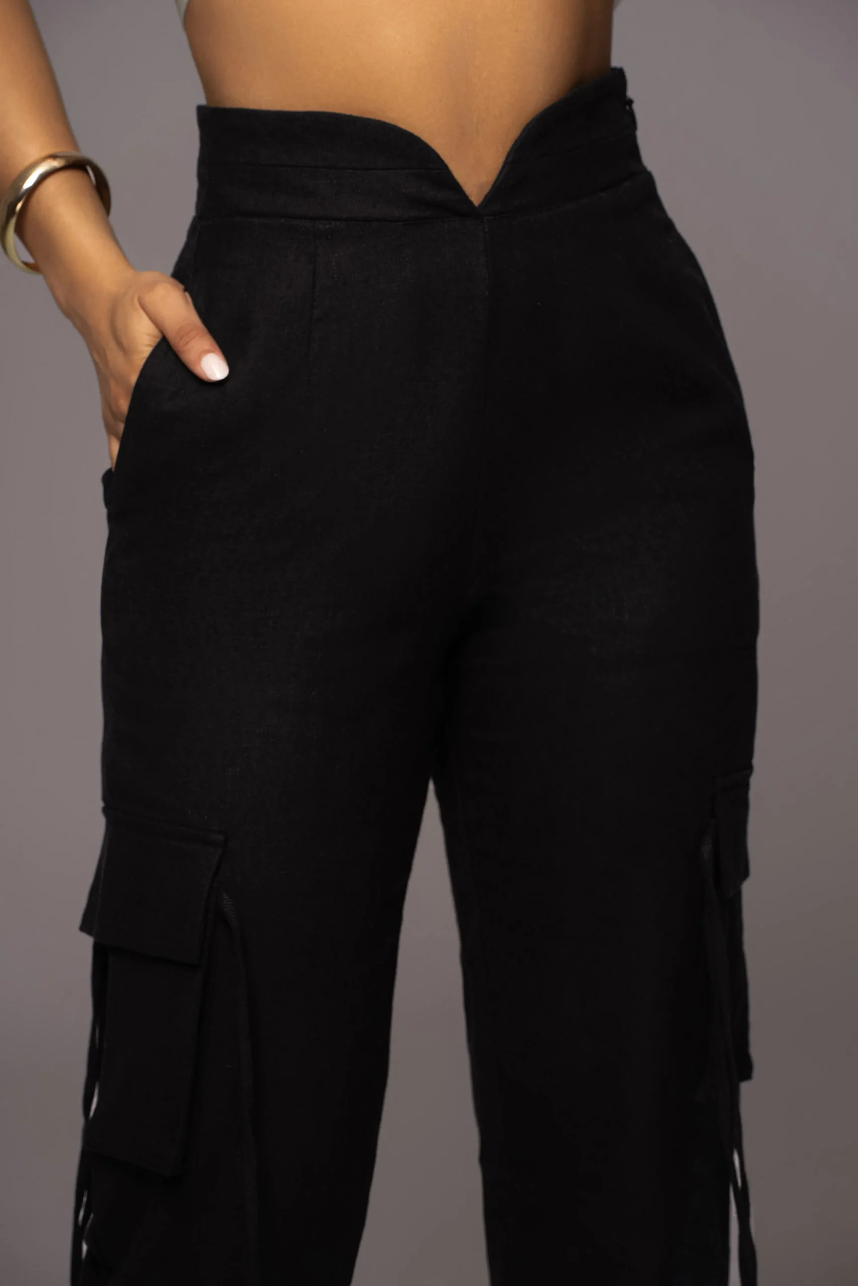 black_better_half_linen_u_4.webp JLUXLABEL Black Better Half Linen Utility Pants