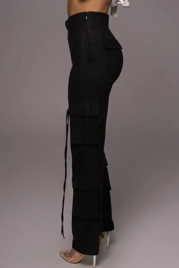 JLUXLABEL Black Better Half Linen Utility Pants