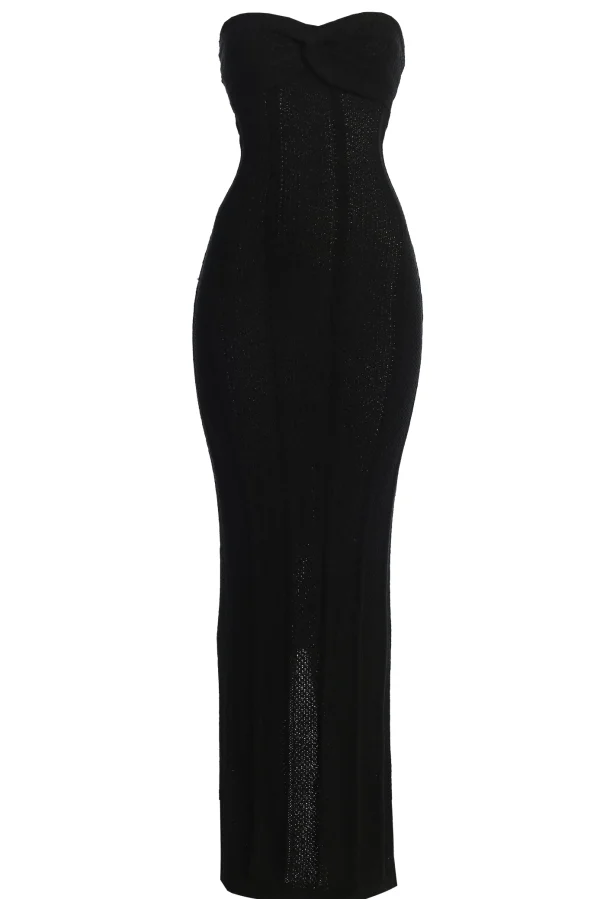 JLUXLABEL Black Blanca Strapless Maxi Dress