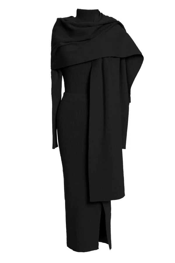 JLUXLABEL Black Cardinal Essential Knit Skirt
