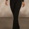 JLUXLABEL Black Darcey Ribbed Pants