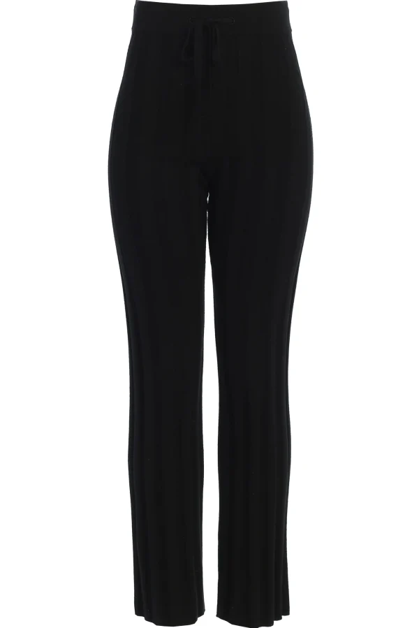 JLUXLABEL Black Darcey Ribbed Pants