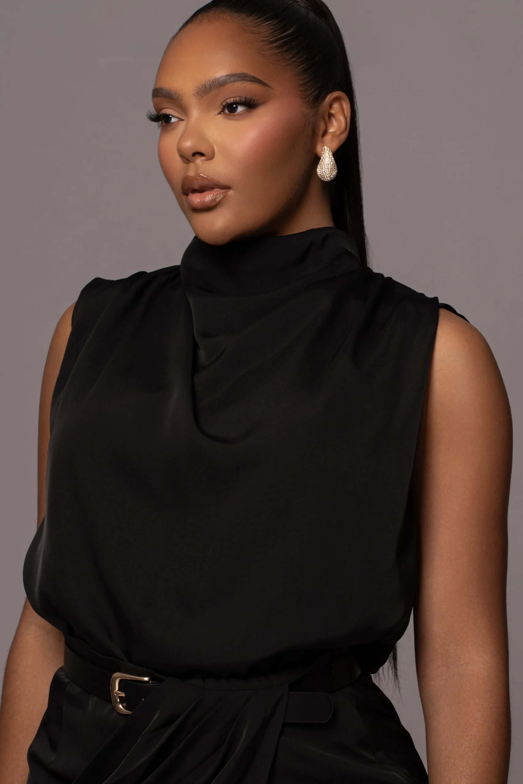 black_desiree_mock_neck_t_0.webp JLUXLABEL Black Desiree Mock Neck Top