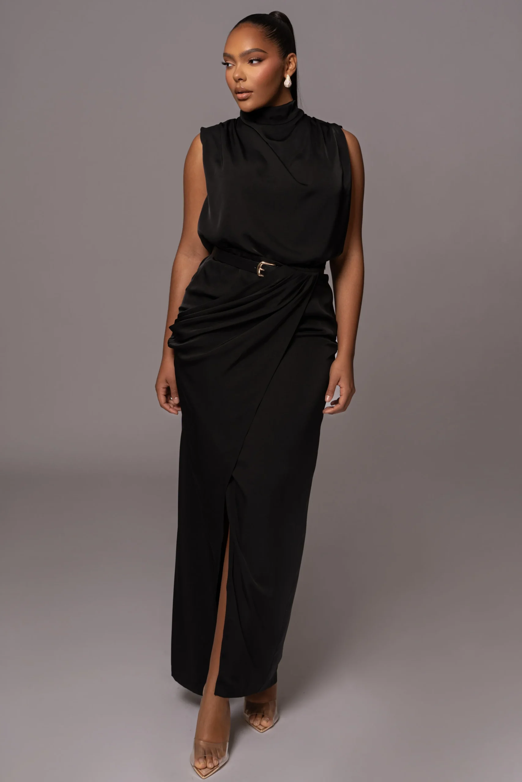 black_desiree_mock_neck_t_3.webp JLUXLABEL Black Desiree Mock Neck Top