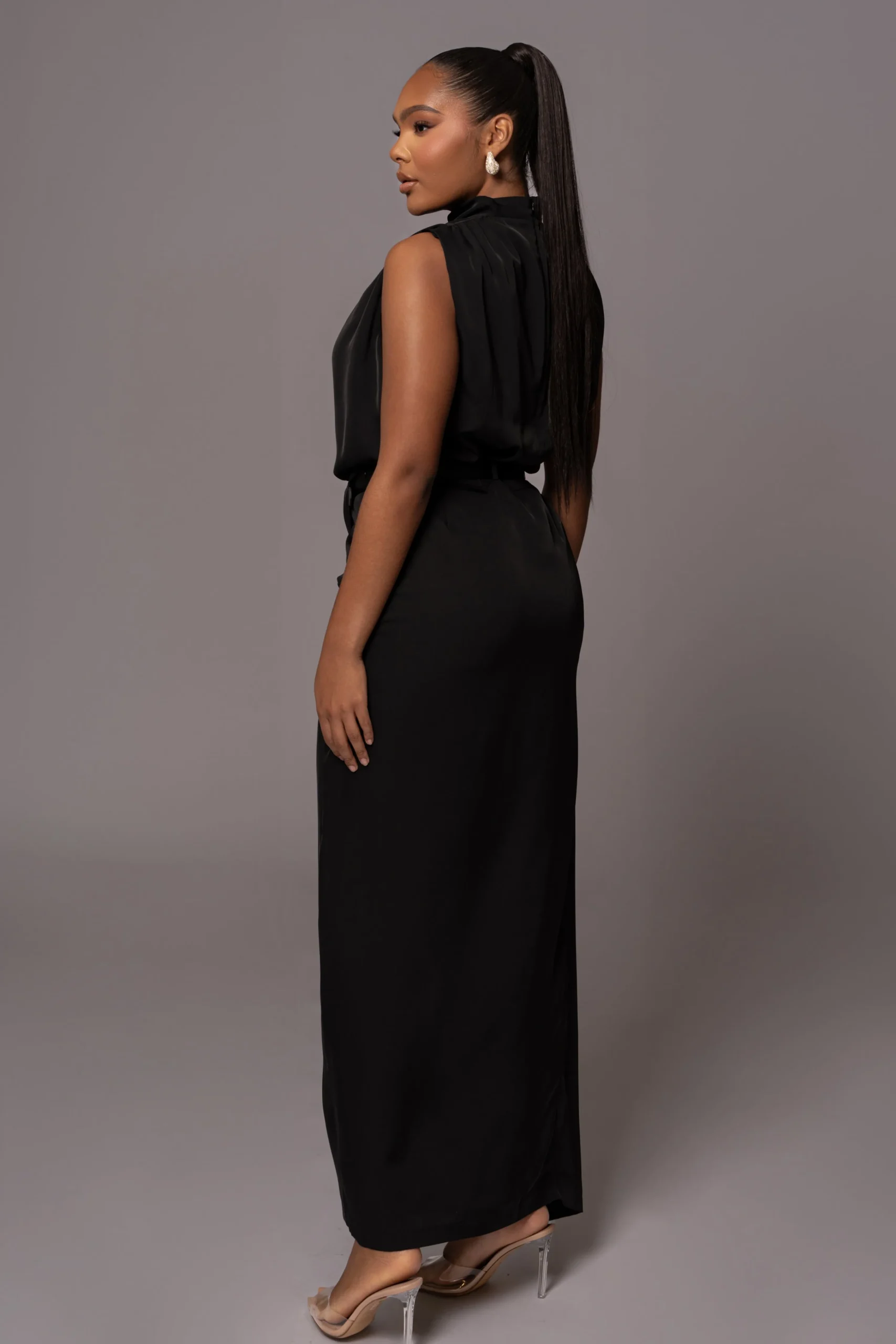 black_desiree_mock_neck_t_4.webp JLUXLABEL Black Desiree Mock Neck Top