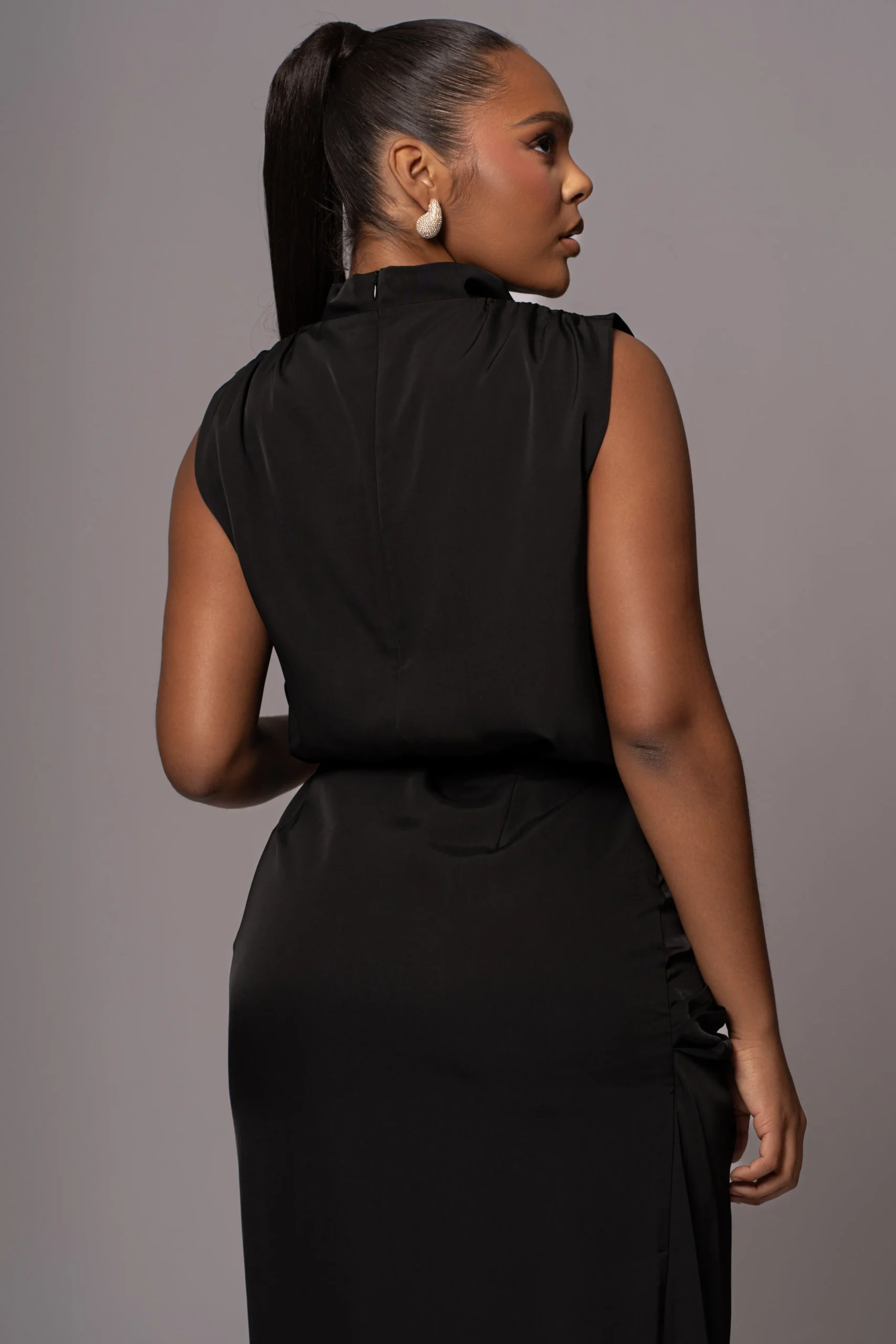 black_desiree_mock_neck_t_5.webp JLUXLABEL Black Desiree Mock Neck Top