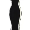 JLUXLABEL Black Donna Knit Midi Dress